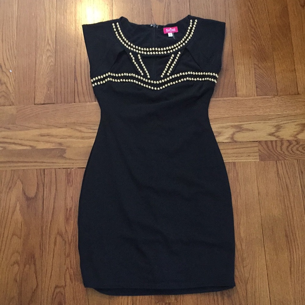 Black mini with studded detail